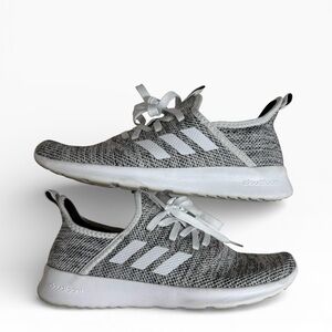 Adidas Cloudfoam Pure Shoes Womens Size 6 Gray White Comfort Running DB0695